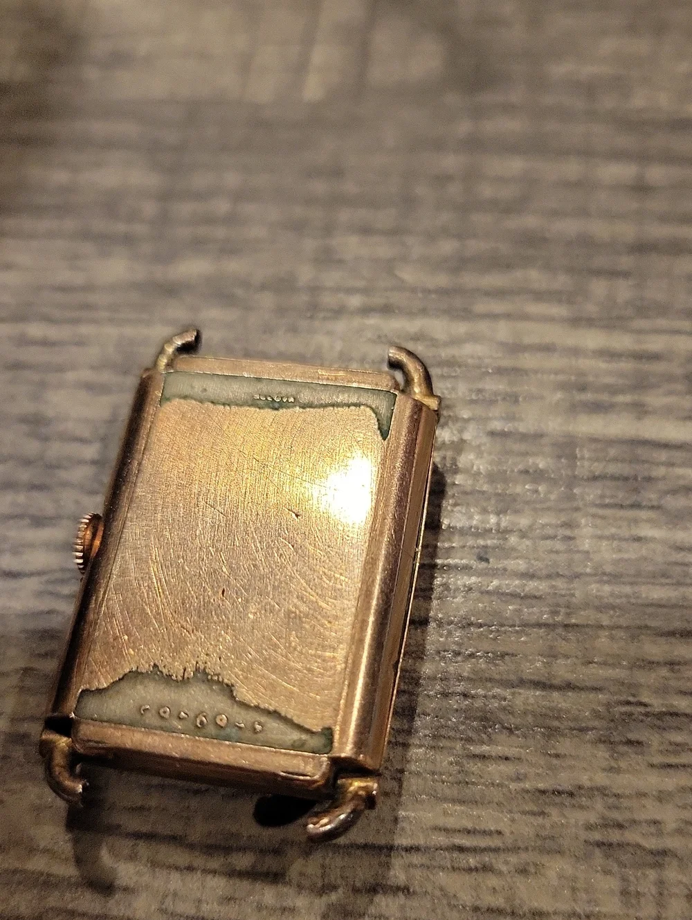 Bulova 10 k Gold 1940's Watch Face, Worn,Aged,Beautiful